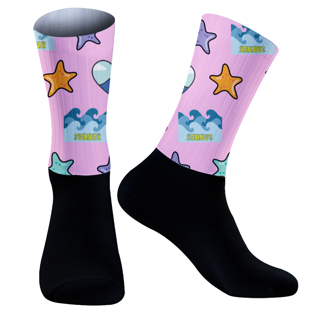 Cycling High Gear - Calcetines de ciclismo antideslizantes moldeados para