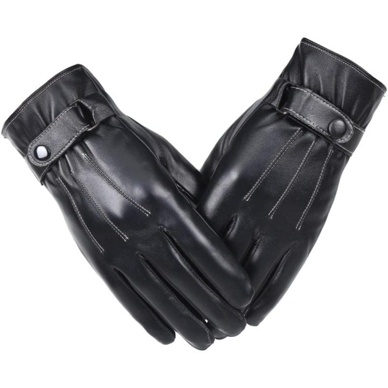 Cycling Hand Gear - Guantes de hombre de cuero PU