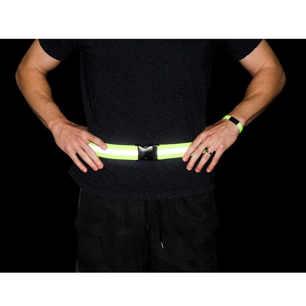 Cycling High Gear - Cinturón reflectante verde fluorescente, equipo de