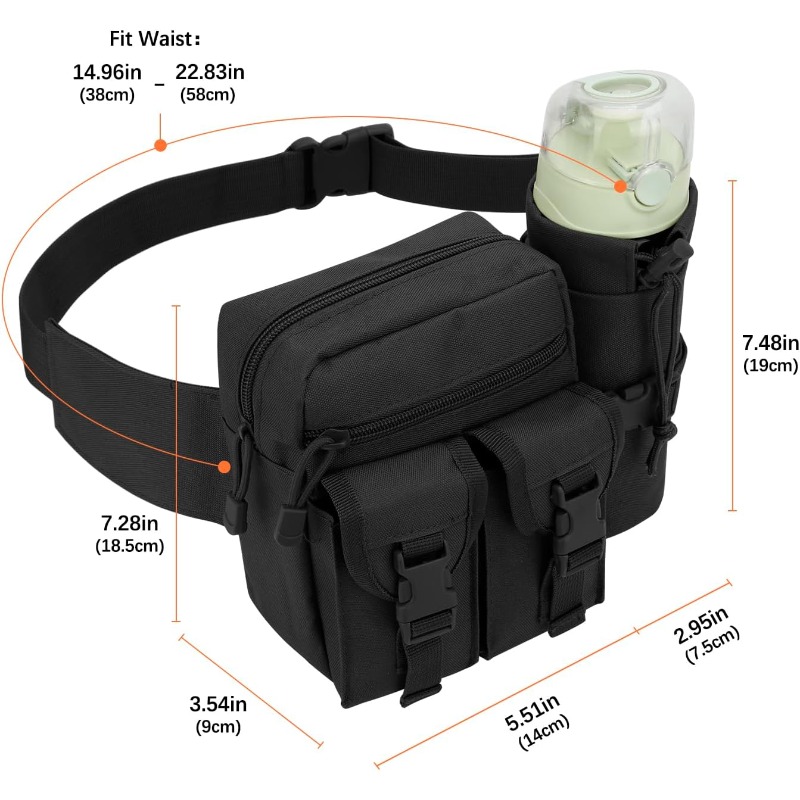 Riñonera Táctica para Viajes,  - Water Bottle Holder reseña y precio