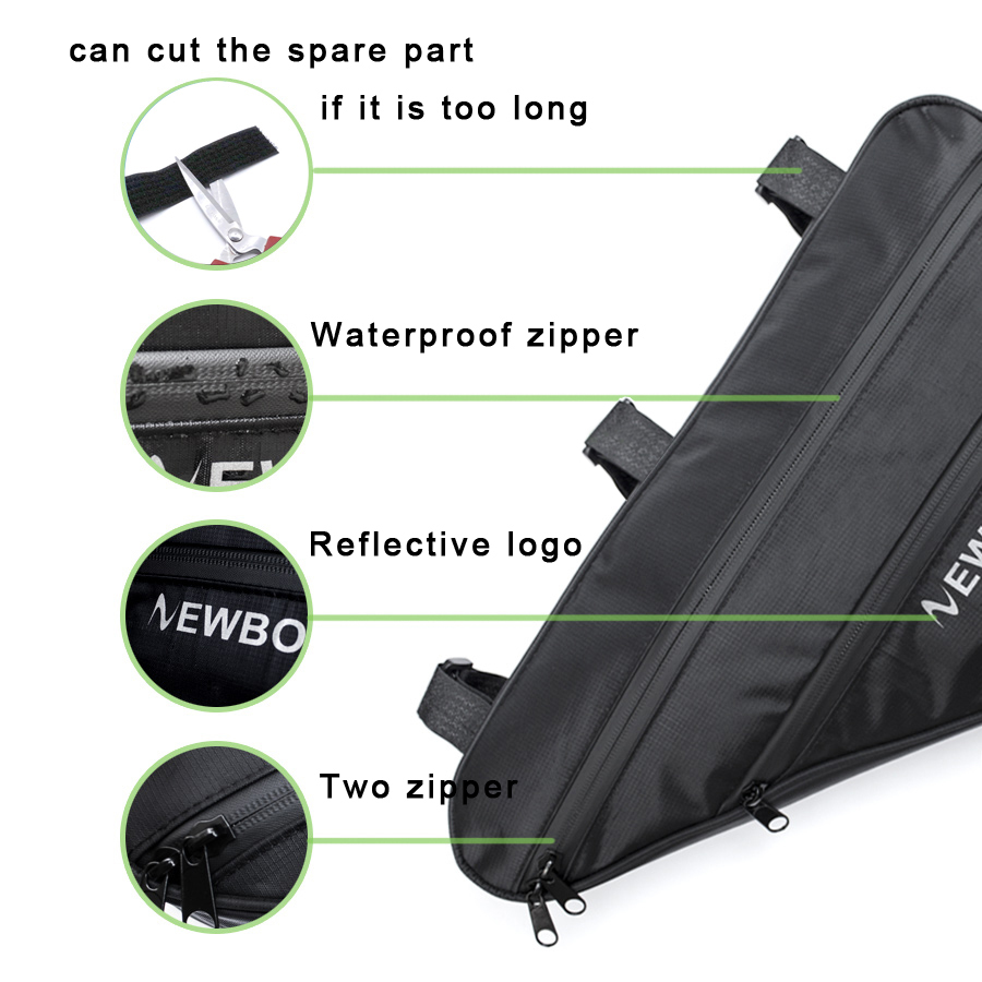 NEWBOLER, bolsa triangular gra - Cycling Gear Organizer reseña y precio