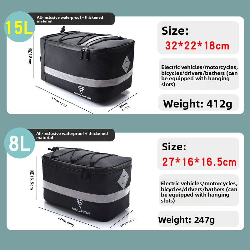 Bolsa trasera de bicicleta de  - Cycling Gear Shelf reseña y precio